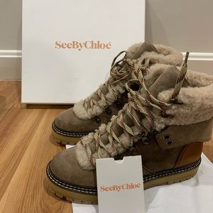 See by Chloe Womens Boots Brown Size 7 / 37